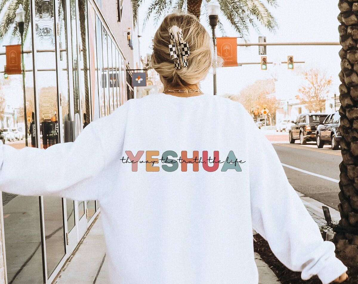 Yeshua Shirt, Bible Verse Christian Sweatshirt, Jesus Aesthetic Apparel Yeshua Shirt, Bible Verse Christian Sweatshirt, Jesus Aesthetic Apparel
