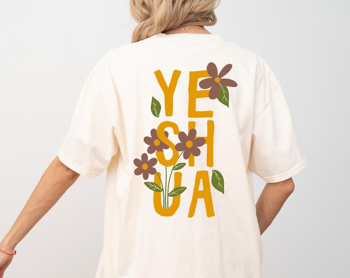 Floral Yeshua Shirt, Subtle Christian T-shirt, Jesus Shirts, Faith Sweatshirts Floral Yeshua Shirt, Subtle Christian T-shirt, Jesus Shirts, Faith Sweatshirts