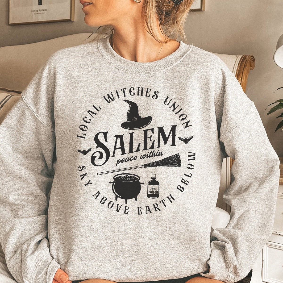 Witch Sweater, Salem Halloween Shirt, Local Witches Union, Spooky Season Sweatshirt