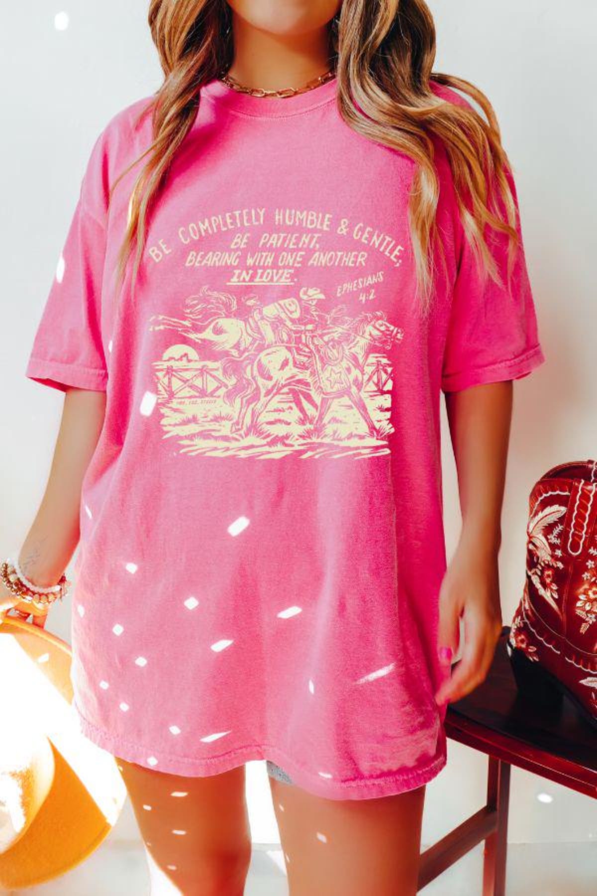 Western Christian Graphic Tee, Boho Christian Shirts, Bible Verse T-Shirt