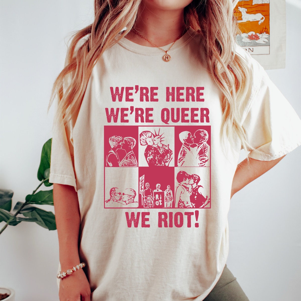 We’re Here We’re Queer We Riot Shirt, LGBTQ Shirt, Les Gay Pride Shirt, Pride Month Gifts We’re Here We’re Queer We Riot Shirt, LGBTQ Shirt, Les Gay Pride Shirt, Pride Month Gifts