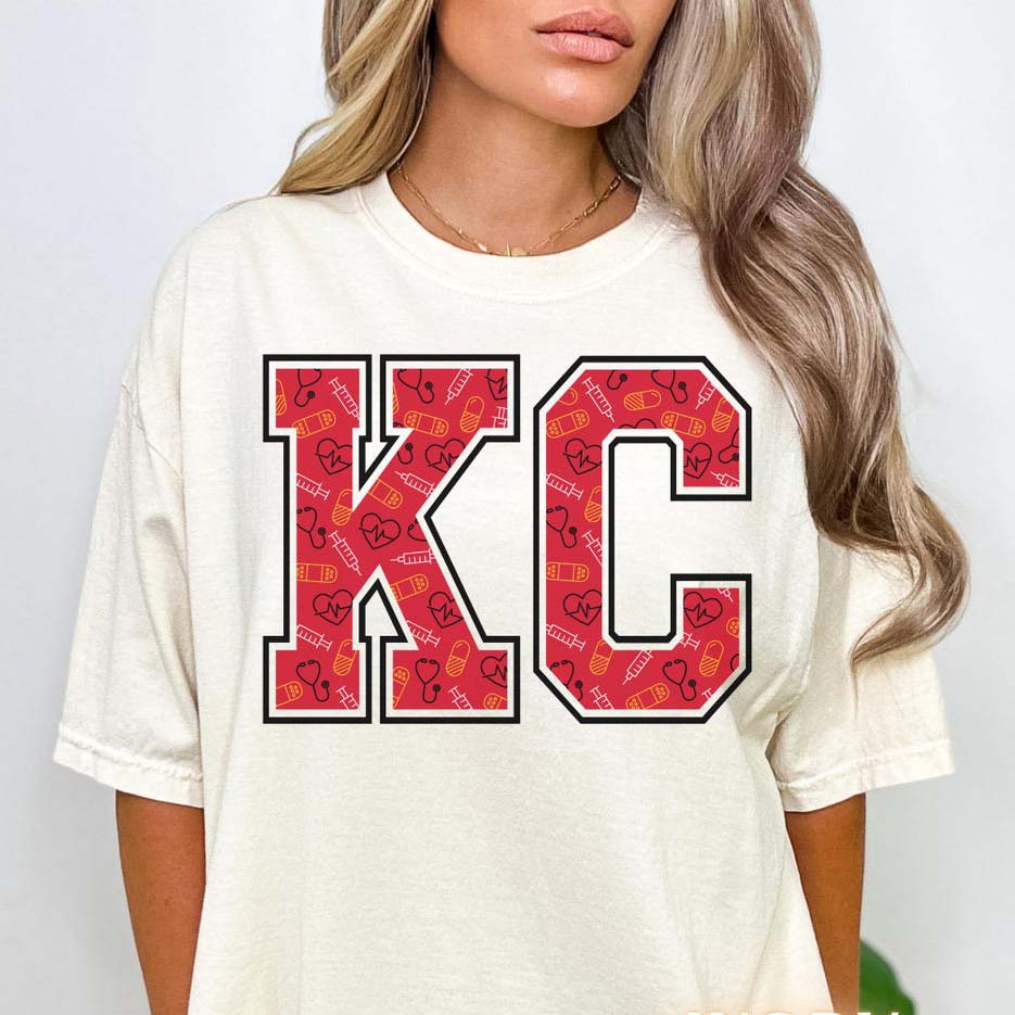 Saving the Kingdom Nurse KC T-Shirt, Chiefs Tee, Red Friday, Healthcare, Game Day Outfit