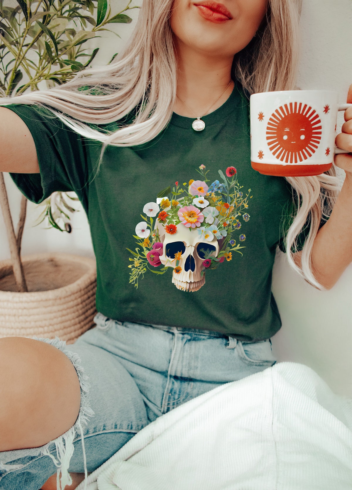 Anatomy Skull Floral Nurse T-Shirt, Flower Skull Tank Top, Skeleton Shirt for Women