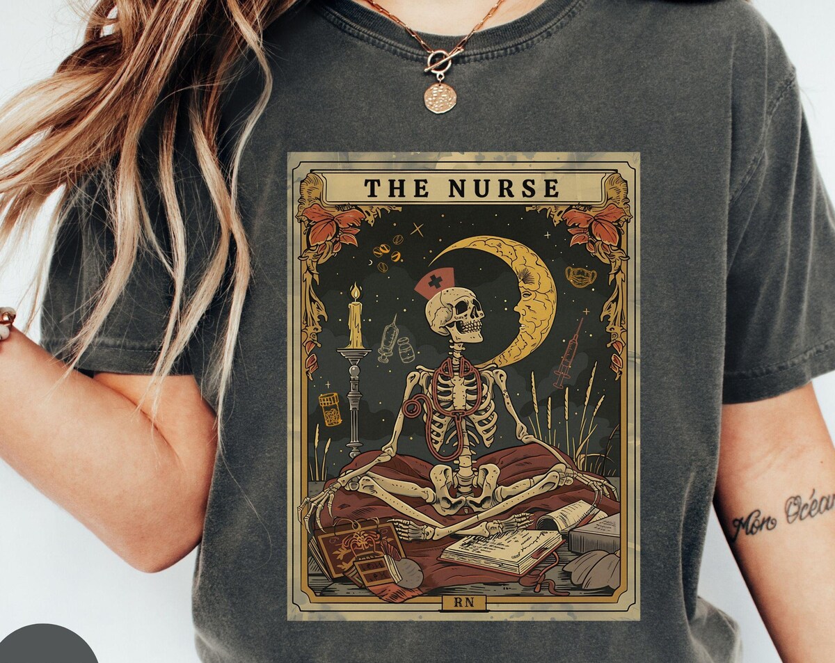 Skeleton Nurse Graduation Gift, Halloween Nurse Tshirt, School Nursing Teacher Shirt