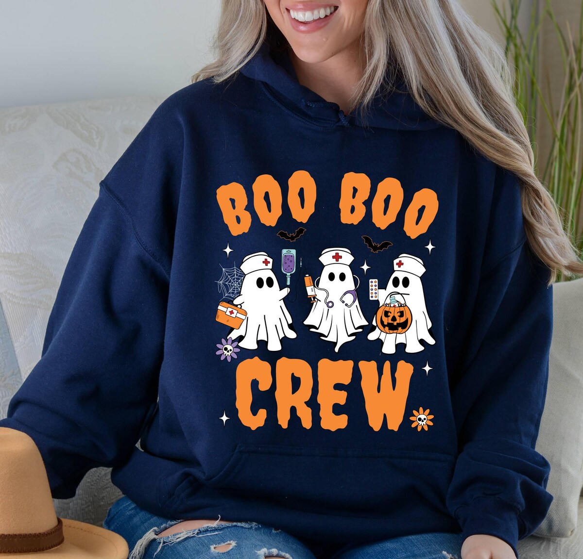 Halloween Boo Boo Crew Nurse Shirt, Funny ICU ER Nurse Tee, Gift for Nursing Students