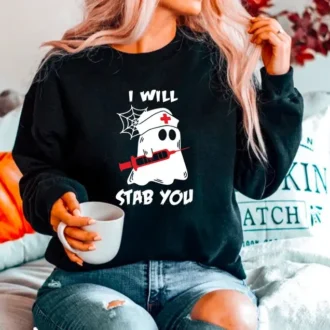 Nurse Injector Gift, Botox Babe Shirt, Dermatology Nurse, Halloween Skin Care Humor Shirt, I Will Stab You