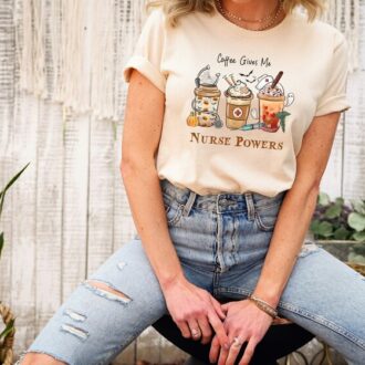 Spooky Nurse Coffee Shirt, Halloween Nurse Gift, Healthcare Worker Tee