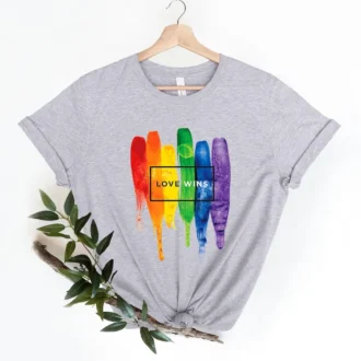 Love Wins LGBTQ+ Pride Shirt, Rainbow Equality Tee, Love is Love