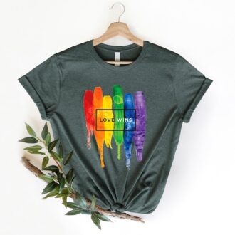 Love Wins LGBTQ+ Pride Shirt, Rainbow Equality Tee, Love is Love Love Wins LGBTQ+ Pride Shirt, Rainbow Equality Tee, Love is Love
