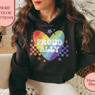 Queer Ally Pride Shirt, Rainbow LGBTQ+ Tee, Supportive Gift