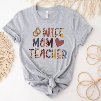 Cute Leopard Teacher Mom Shirt, Mothers Day Gift for Educators Cute Leopard Teacher Mom Shirt, Mothers Day Gift for Educators