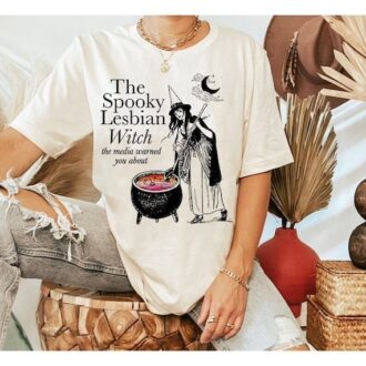 Vintage Lesbian Witch Shirt, Halloween Lesbian Costume, Spooky LGBTQ+ Pride Gift, Queer Gifts Vintage Lesbian Witch Shirt, Halloween Lesbian Costume, Spooky LGBTQ+ Pride Gift, Queer Gifts